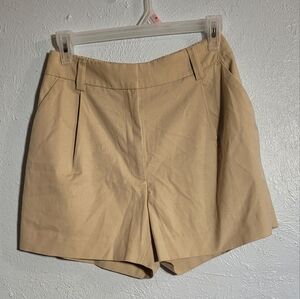 H&M Beige Linen Blend Shorts - Women's Size 4